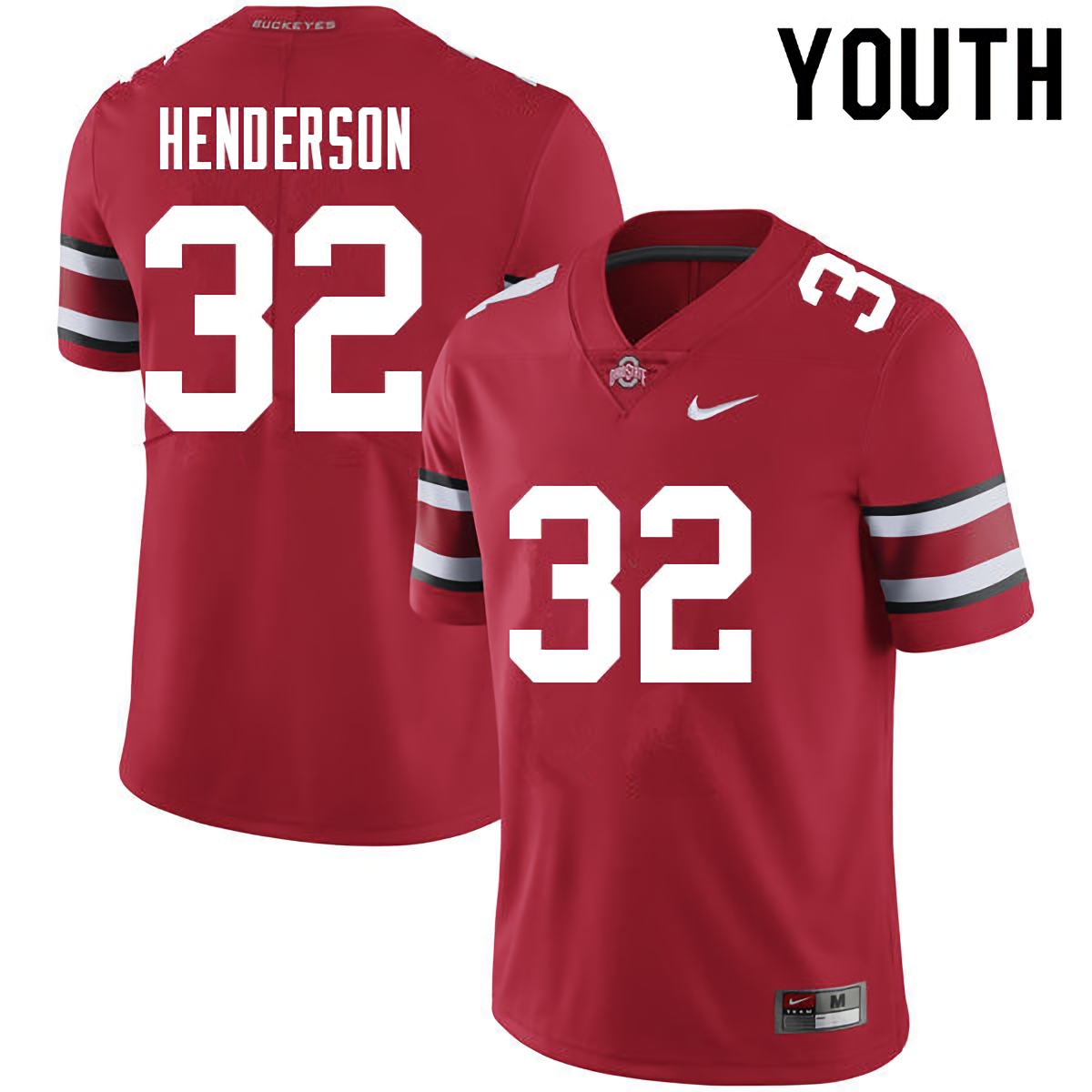 TreVeyon Henderson Ohio State Buckeyes Youth NCAA #32 Red College Stitched Football Jersey JKL4656HG